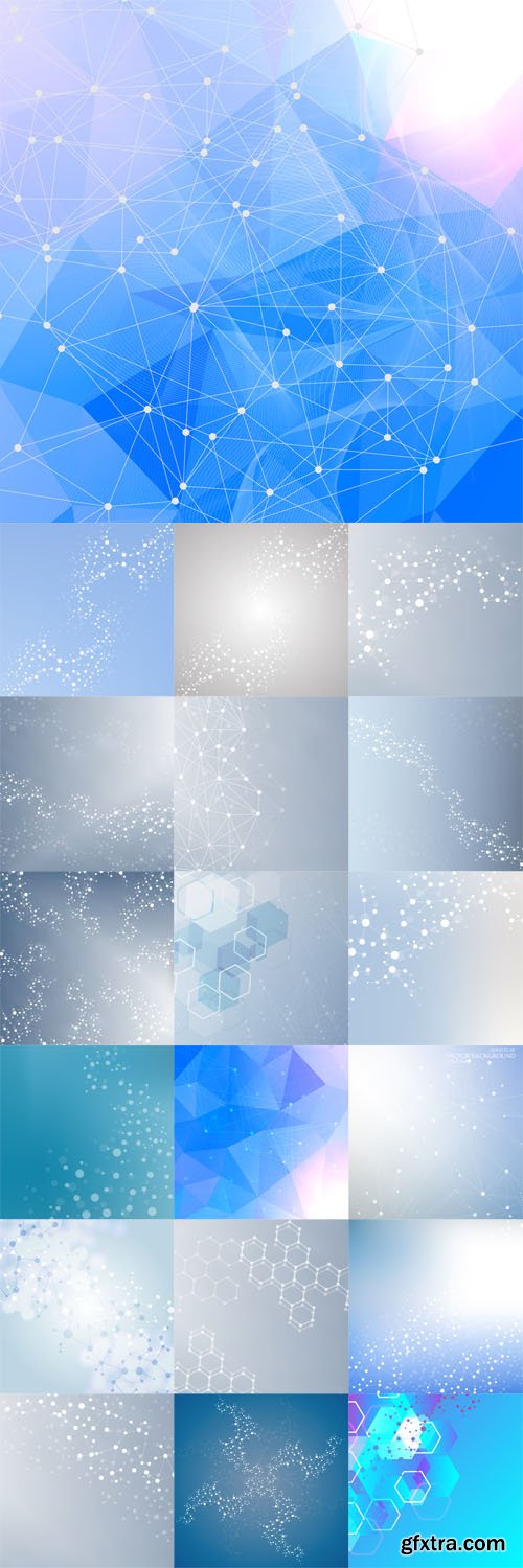 Vector Set - Structure molecule and communication Dna, atom, neurons 4 Vector Set - Structure molecule and communication Dna, atom, neurons 4