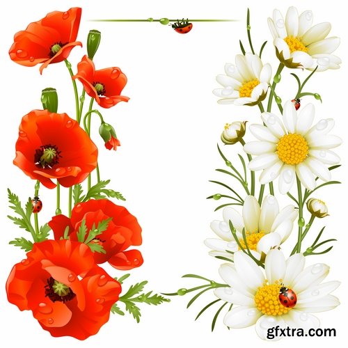 Collection flowers pattern background is a template for the pattern on the wallpaper 25 EPS