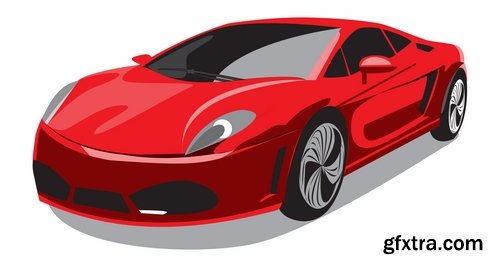 Collection car machine icon vector image 25 EPS