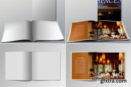 Realistic Square Brochure Mockups