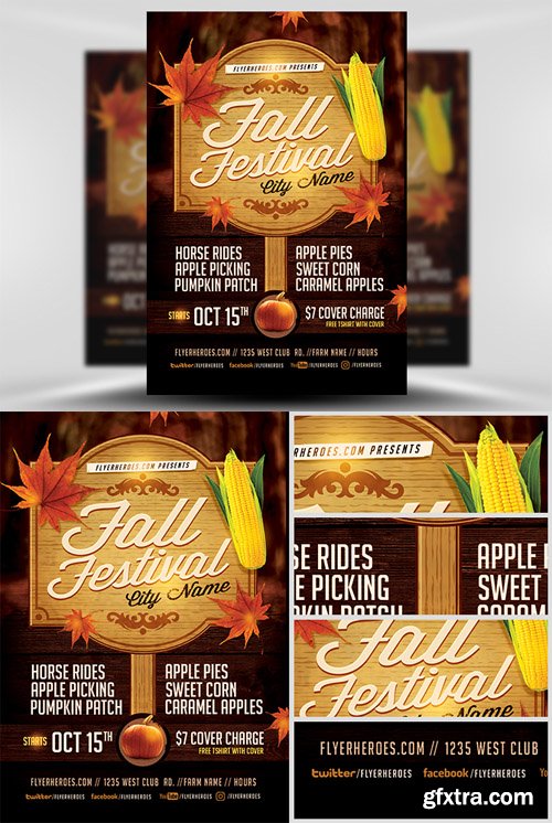 Fall Festival Flyer Template 3 Fall Festival Flyer Template 3
