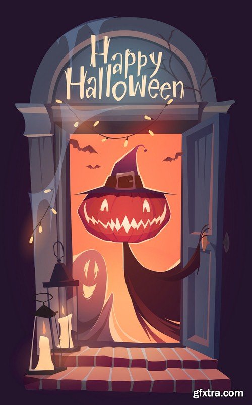 Halloween backgrounds 2 - 8 EPS