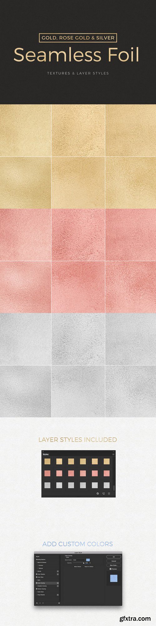 CM - Seamless Foil Textures & Layer Style 942692