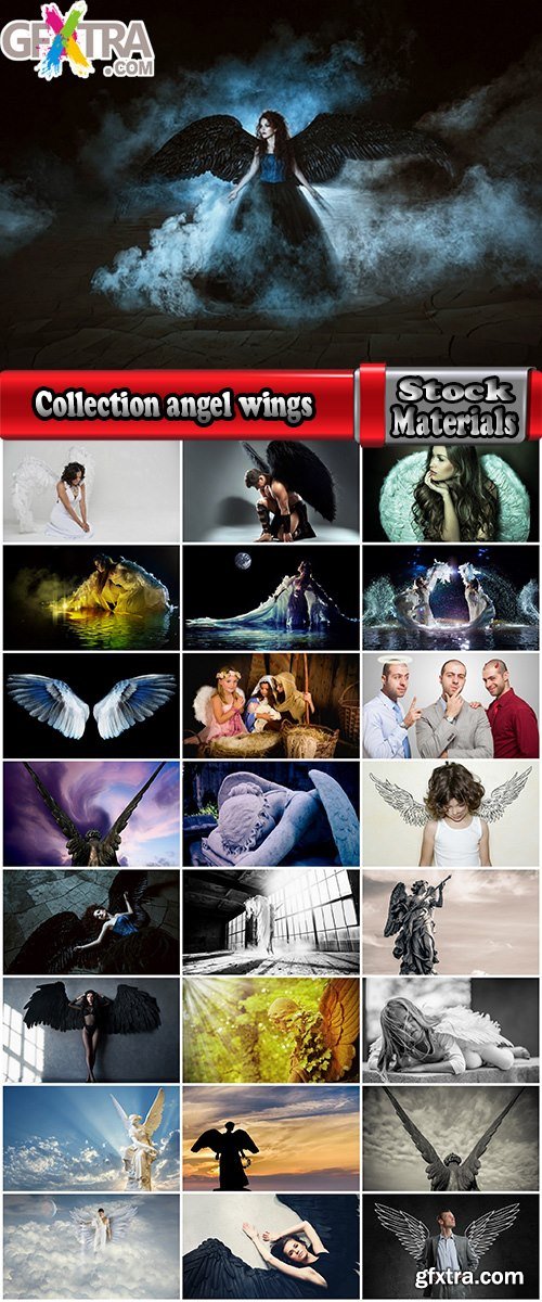 Collection angel wings wing conceptual illustration girl woman sculpture statue 25 HQ Jpeg