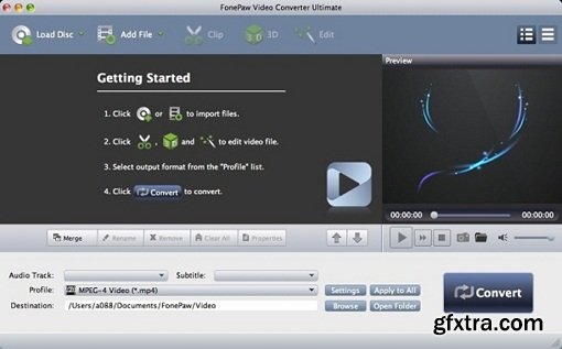 FonePaw Video Converter Ultimate v1.2.0 (Mac OS X)