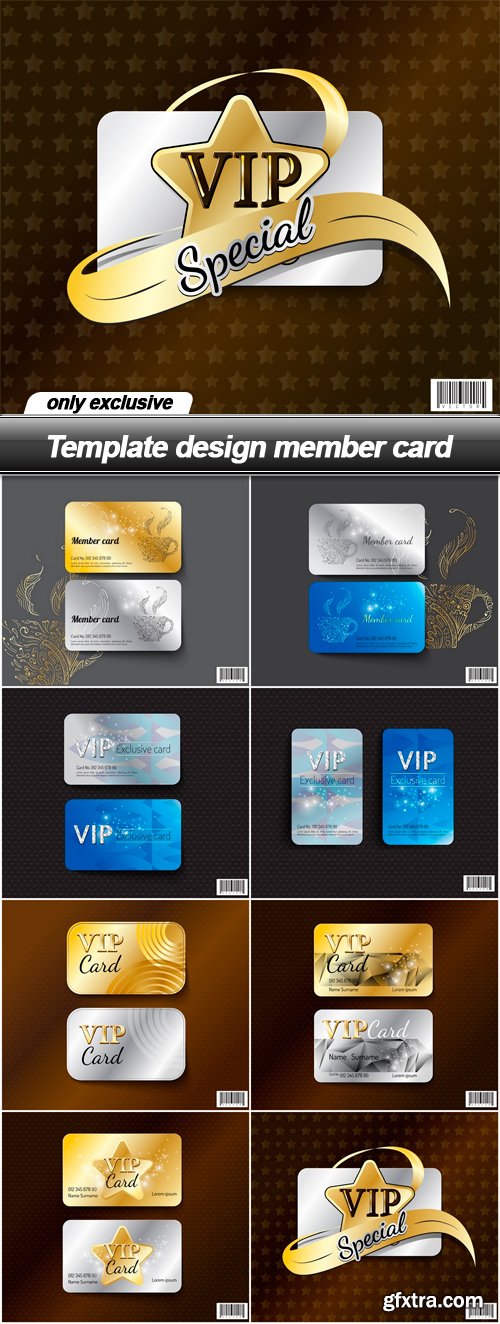 Template design member card - 8 EPS