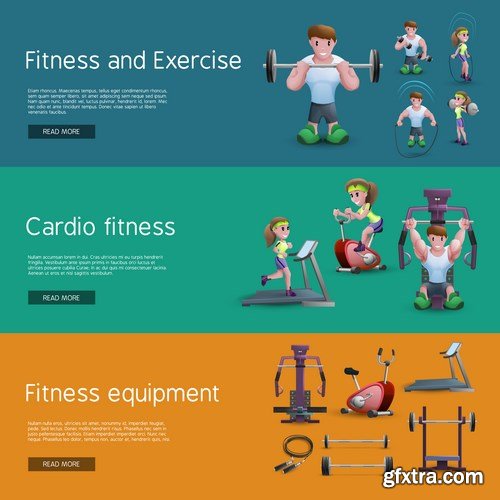 Fitness, Sport & Healthy Lifestyle - 18xEPS