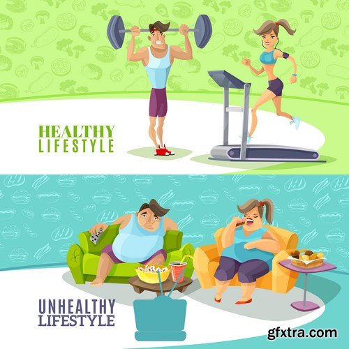 Fitness, Sport & Healthy Lifestyle - 18xEPS