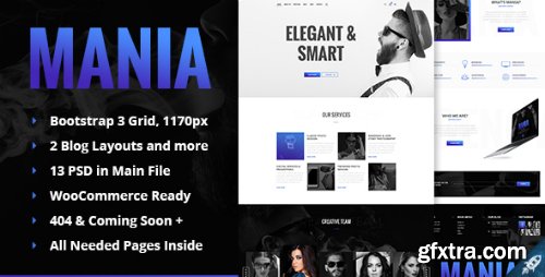 ThemeForest - Mania - Digital &amp; Photo Agency PSD Template 16075273