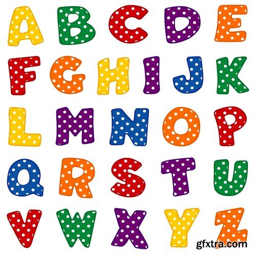 Collection alphabet 1 - 8 EPS