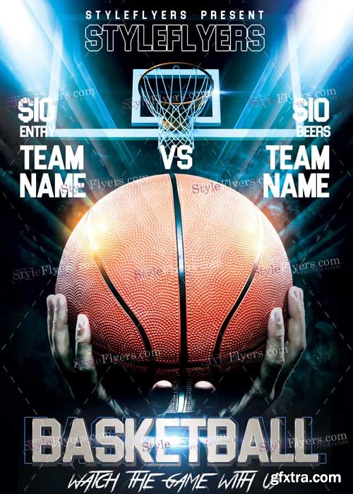 Basketball PSD V9 Flyer Template
