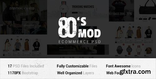 ThemeForest - 80&rsquo;s MOD - eCommerce PSD Template 13034488