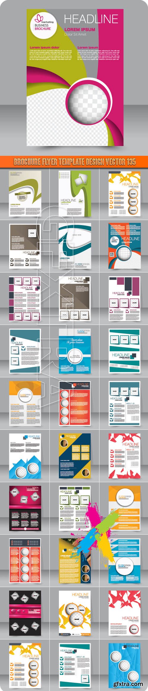 Brochure flyer template design vector 135