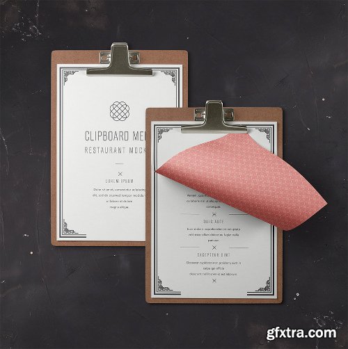 PSD Restaurant Menu Mockup PSD Restaurant Menu Mockup