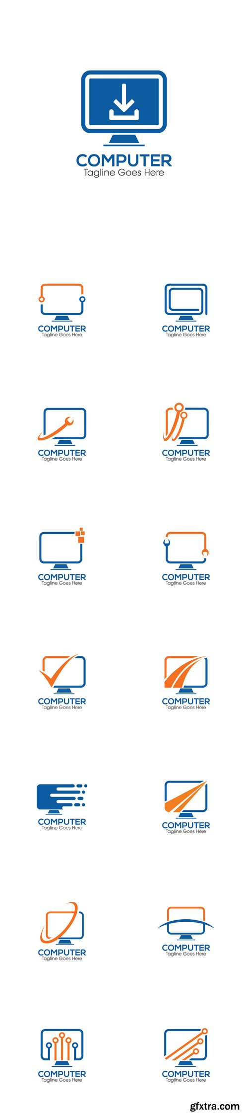 Vector Set - Computer Creative Concept Logo Design Templates Vector Set - Computer Creative Concept Logo Design Templates