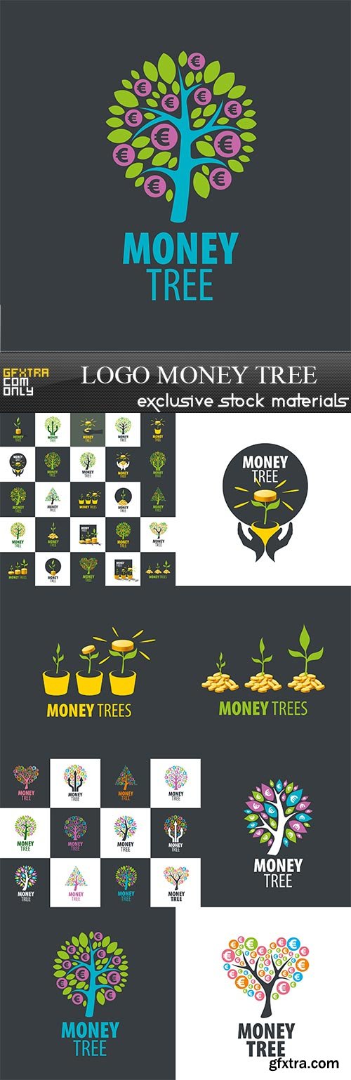 logo money tree, 8 x EPS