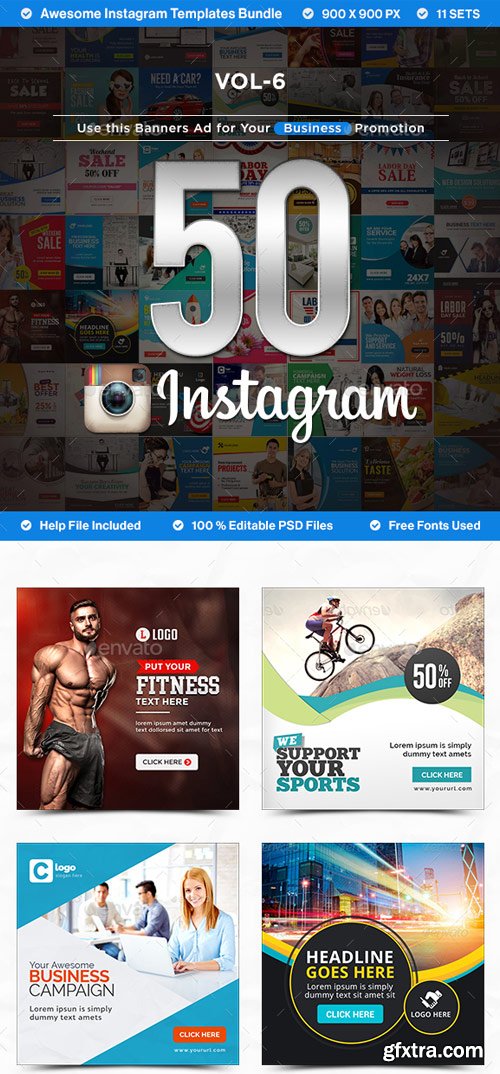 GraphicRiver - Instagram Template Banners - 50 Designs - 18176321
