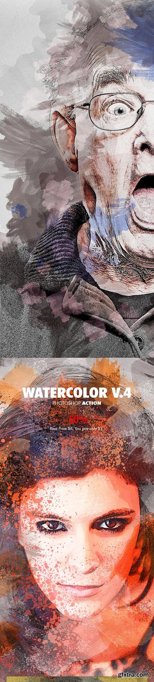 GraphicRiver - Watercolor - 4in1 Photoshop Actions Bundle V.1 - 18180095