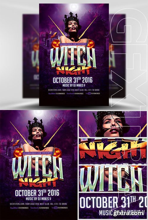 Witch Night Flyer Template Witch Night Flyer Template