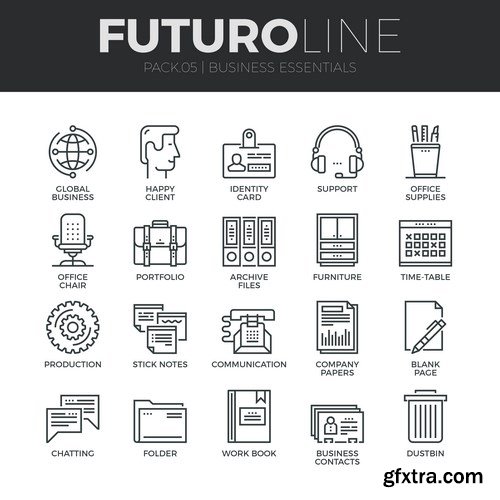 Futuro Line Vector Set 3 - 14xEPS