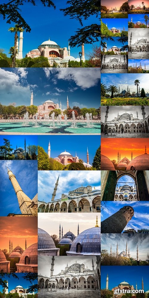The Blue Mosque, Istanbul, Turkey. Sultanahmet Camii is one of the major attractions of the city
