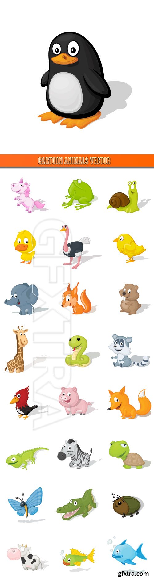 Cartoon animals vector