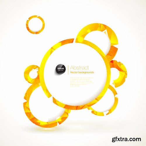 Collection background is a circle ball photo frame card vector image 25 EPS