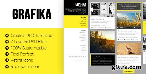 ThemeForest - Grafika - Photography &amp; Blog PSD Template 6489568