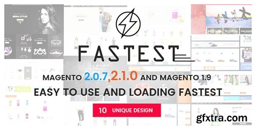 ThemeForest - Fastest v1.3.3 - Magento 2 themes - Magento 2.1.0 & Magento 1.9 Multipurpose Responsive Theme (10 Design) - 16178989