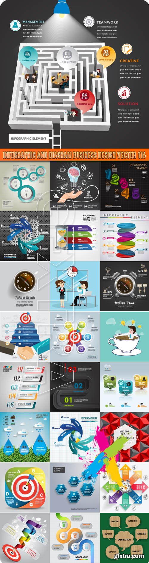Infographic and diagram business design vector 116