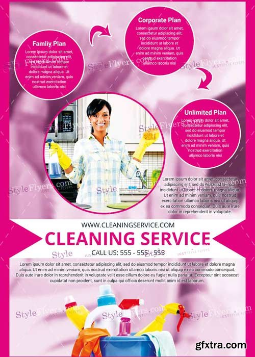 Cleaning House V5 PSD Flyer Template