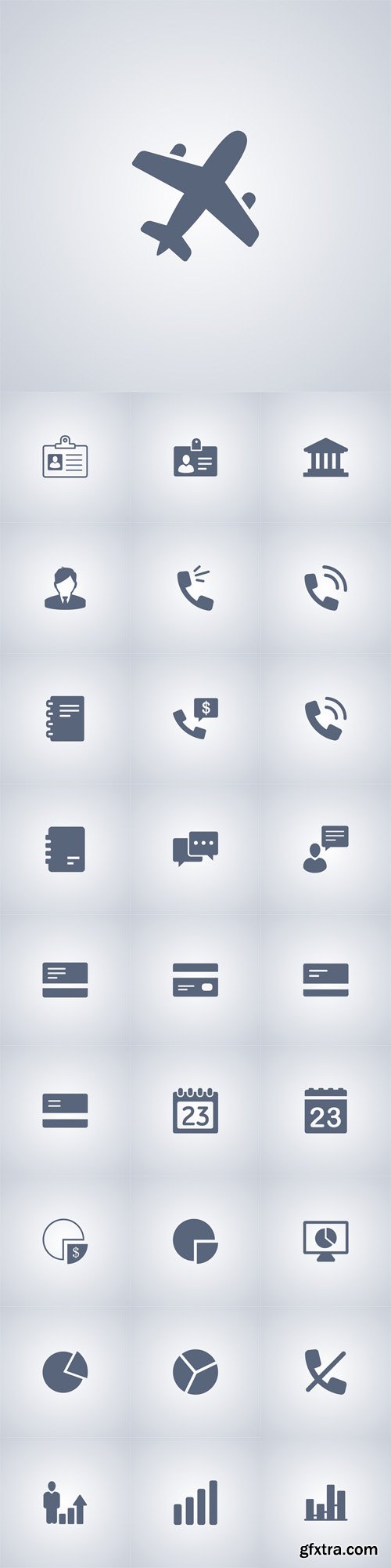 Vector Set - 30 Grey Different Icons