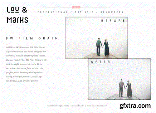 CM - Black & White Film Grain LR Preset 996558