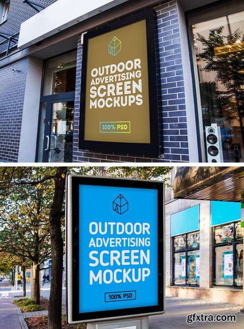 Outdoor Advertising Screen Mockup