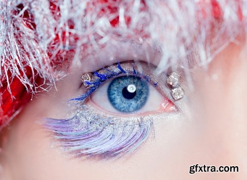 Collection of New Year's makeup manicure mouth costume decoration gift cilia 25 HQ Jpeg