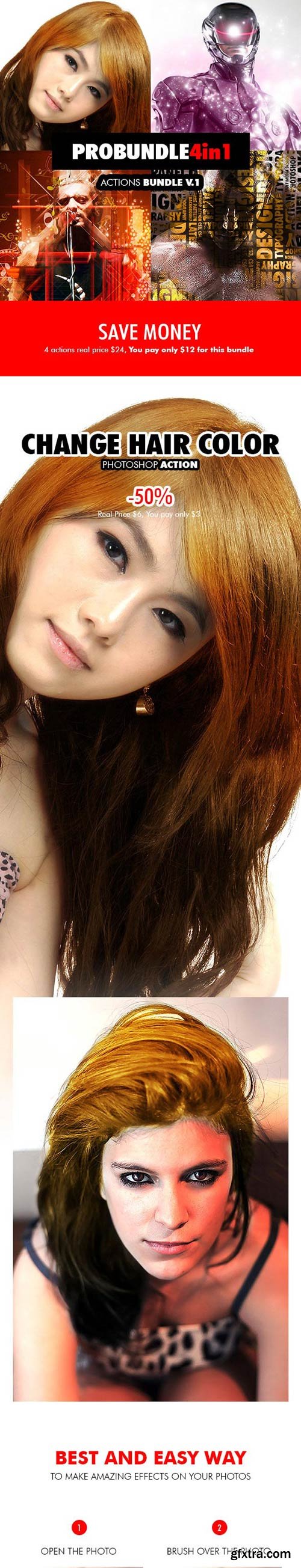 GraphicRiver - Pro Bundle - 4in1 Photoshop Actions Bundle V.1 - 18503121