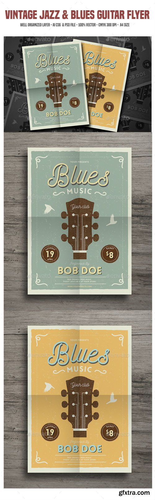 GR - Vintage Jazz &amp; Blues Guitar Flyer 18528441