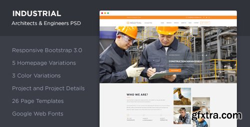 TemeForest - Industrial - Architects &amp; Engineers PSD 12158069