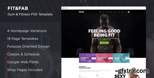 ThemeForest - Fit &amp; Fab - Gym And Fitness PSD Template 13480221