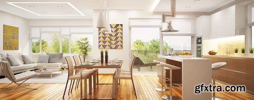 Beautiful Kitchen and Living Room - 10 UHQ JPEG