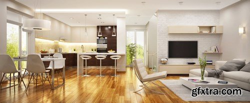 Beautiful Kitchen and Living Room - 10 UHQ JPEG