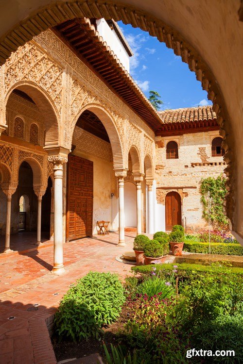Beauty of Alhambra de Granada - 16xUHQ JPEG Photo Stock