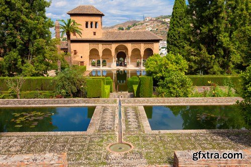 Beauty of Alhambra de Granada - 16xUHQ JPEG Photo Stock