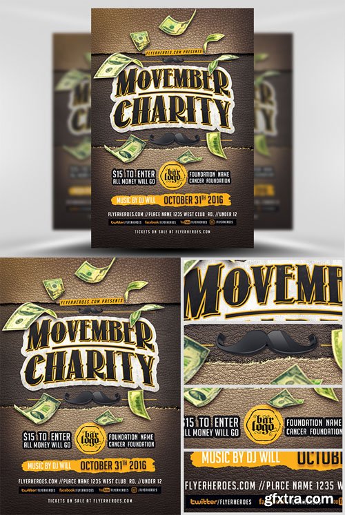 Movember Charity Flyer Template Movember Charity Flyer Template