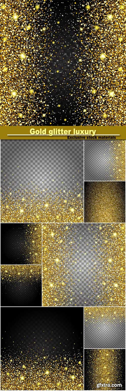 Gold Glitter Luxury, Stardust Spark, Luxury Backgrounds 10xEPS