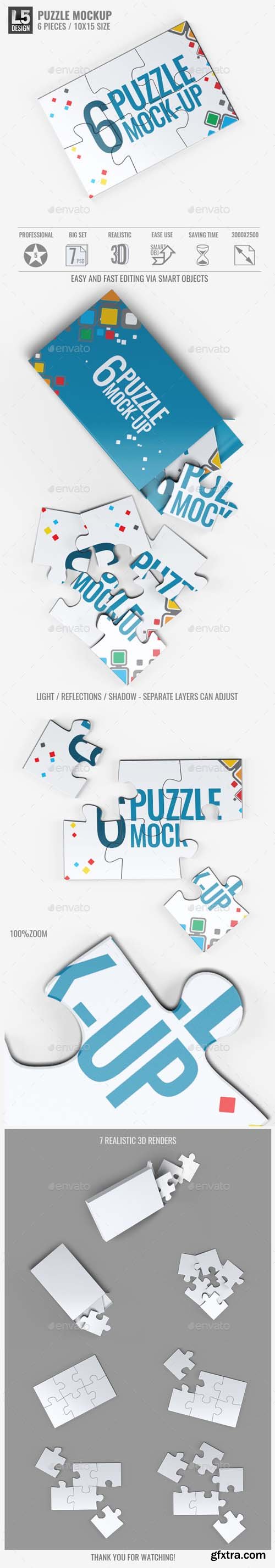 GR - Puzzle 6 Pieces Mock-Up 15313109