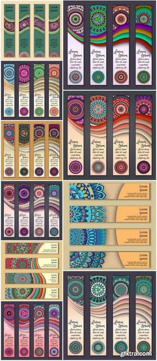 Tribal &amp; Ethnic Ornamental Banners 3 - 20xEPS