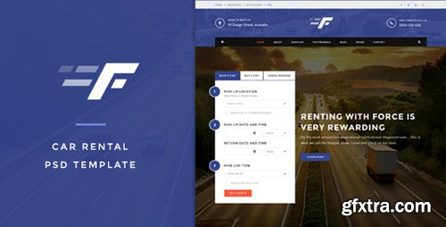 ThemeForest - Force - Car Rental &amp; Service PSD Template 13469484