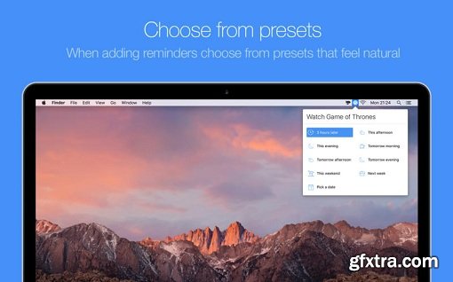 Later - Create Quick Reminders With Presets V1.0.1 (Mac OS X)