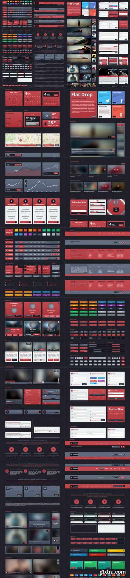 Flat Drop UI Kit Flat Drop UI Kit